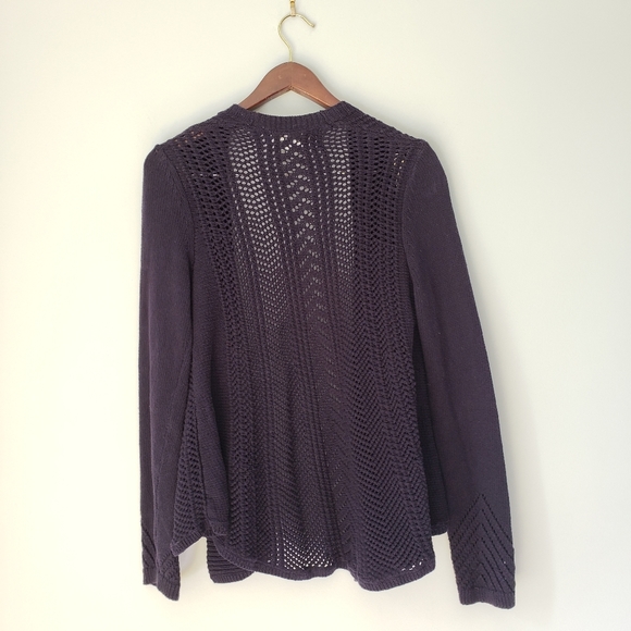 Rosie Neira Navy Nansen Pointelle Open Cardigan S - Picture 5 of 8